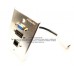 Placa Tapa Vga + HDMI 1.4 pigtail + Jack RJ45 Cat6 cople Aluminio